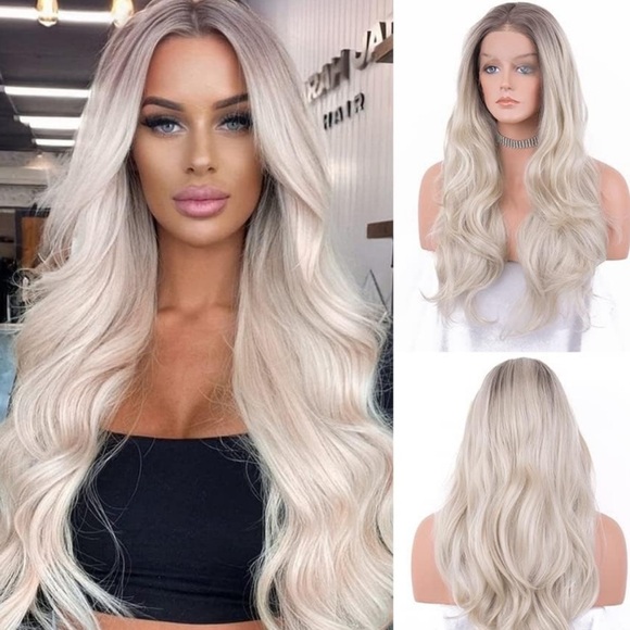 22” Ombre Blonde BEACH BODY WAVY Lace Front Wig *NEW*
